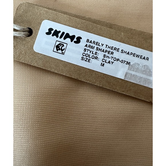 New SKIMS Barely There Shapewear Arm Shaper Top Women's Medium Clay New - Picture 5 of 10